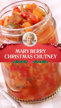 Mary Berry Christmas Chutney Christmas Chutney Recipes Gift, Red And Green Peppers Recipes, Canned Tomatoes With Onions And Peppers, Christmas Jams And Chutneys, Orange Chutney Recipes, Christmas Food Gift Ideas To Make, Mary Berry Recipes Christmas, Christmas Chutney Recipes, Chutneys Recipe