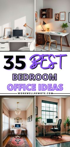 the 25 best home office design ideas for small spaces with pictures on top and below