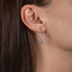 Aladdin Princess, Enchanted Disney, Disney Princess Jasmine, Enchanted Disney Fine Jewelry, Disney Jasmine, Disney Fine Jewelry, Blue Topaz Earrings, Topaz Earrings, Jewelry Sterling Silver