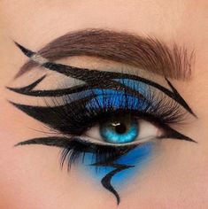 Teknik Makeup, Goth Eye Makeup, Anime Eye Makeup, Makeup Drawing, Cute Eye Makeup, Graphic Makeup, Swag Makeup, Eye Makeup Pictures