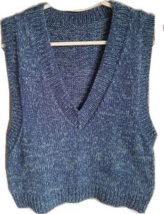 V Neck Knit Vest, Knit Vest Women, Blue Knit Vest, V Neck Knitted Vest, Vest Knitted, Vest Women, Blue Vests, Knitted Vest, Silk Knit