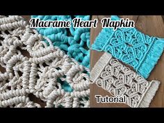 crochet pattern for macrame heart napkins with text that reads,'macrame heart napkins '