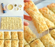 the process for making cheese rolls is shown