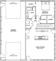 the floor plan for a two bedroom apartment with an attached kitchen and living room area