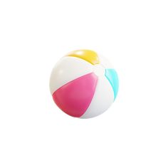 a colorful beach ball on a white background