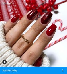 Gel Nail Colours, Christmas Nail Colors, Red Gel Nails, Lovely Nails, Modern Nails, Nail Polish Trends, Nail Colours, Red Nail Polish, Gel Nail Colors