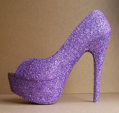 Hey, I found this really awesome Etsy listing at http://www.etsy.com/listing/129664425/glitter-peep-toe-high-heel-any-color Glitter Wallpaper Iphone, Glitter Curtains, Purple High Heels, Cute High Heels, Purple Things