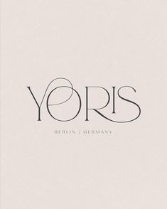 the word yors written in black on a white background