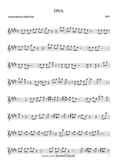 DNA – Love Yourself: Her sheet music Kpop Piano Sheet Music With Letters, Kpop Flute Sheet Music, Kpop Clarinet Sheet Music, Kpop Violin Sheet Music, Kpop Sheet Music, Kpop Piano Sheet Music, Beginner Violin Sheet Music, Flute Notes, Easy Violin Sheet Music