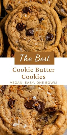 the best cookie butter cookies vegan, easy, one bowl