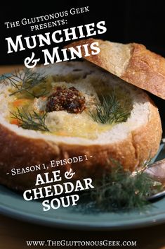 the gluttonous geek presents munchies & minns season 1 episode 1 ale and cheddar soup