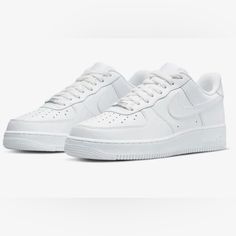 Size 10 & 9.5 Brand New!! Same Day Shipping Nike Shoes White, Kawaii Logo, Nike Air Force 1 White, Shoes Nike Air Force, White Nike Shoes, Nike Fashion Shoes, Shoes Nike Air, White Shoe, Nike Air Force 1 07