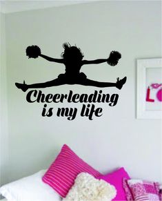 cheerleader is my life wall decal