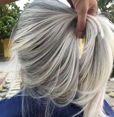 Ash Gray Hair Color, Ash Grey Hair, Grey Blonde Hair, Silver Blonde Hair, Silver Hair Color, Silver Blonde, Gray Hair Highlights, Ombre Hair Color, Grey Hair Color