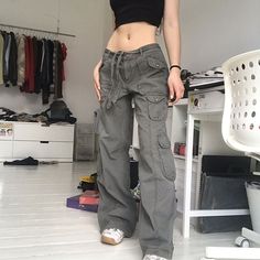 Goth Pants, Black Wide Leg Jeans, Streetwear Cargo Pants, Distressed Overalls, Hip Hop Pants, Retro Pants, Denim Decor, Black Jeans Women