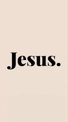 the word jesus written in black on a white background