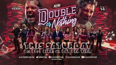 the poster for double or nothing featuring two men and one woman with their mouths open