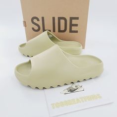 Adidas Originals Yeezy Slide Resin Men's Brand New with box. ✔ Style: GZ5551 ✔ Size: 10us/10uk/40.5eur. ✔ Color: Resin/Resin     Shipping & Payment Policies       We will have your item packed and boxed carefully and shipped out within 1 business day (often the same day). We pride ourselves on extremely fast shipping!! If you have any questions about the item, PLEASE contact us before purchasing the item. U. S. A. Seller. No Returns. Final Sale. Thank you for viewing Our items, please see other Adidas Shoes Yeezy, Adidas Yeezy Slide, Color Resin, Yeezy Slides, Slide Slippers, Trainers Fashion, Yeezy Shoes, Outdoor Fashion, Sports Running