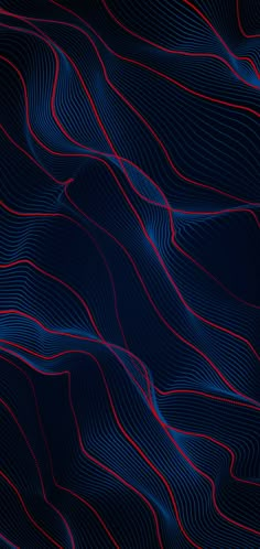 an abstract blue and red background with wavy lines