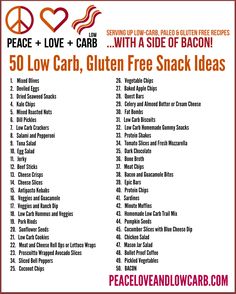 The Complete Guide to Low Carb and Gluten Free Portable Snacks | Peace Love and Low Carb Gluten Free Snack Ideas, Gluten Free Food List, Peace Love And Low Carb, Gluten Free Snack, Gluten Free Info, Paleo Gluten Free Recipes, Breakfast Low Carb, Portable Snacks, Going Gluten Free