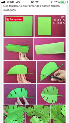 the steps to make a paper leaf