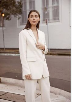 Harper And Harley, Cream Suit, Cotton Blazer, Looks Style, Minimalist Fashion, Suits For Women, Timeless Fashion