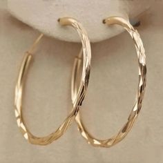 Gold Plated 1.57" Pageant Earrings, Golden Hoops, Simple Hoop Earrings, Classic Jewelry, Accessories Jewelry Earrings, Circle Earrings, Jewelry Earrings Hoops, Gold Hoop, Gold Hoop Earrings