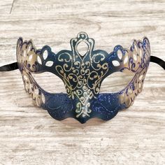 Starry Masquerade Mask, Dark Blue Masquerade Mask, Light Blue Masquerade Mask, Masquerade Mask Ideas, Eye Masquerade Mask, Mardi Gras Wedding Theme, Nails Reference, Blue Masquerade Mask