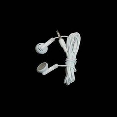 the ear buds are plugged in and ready to be used for headphones or other electronic devices