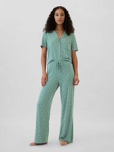 Gap Pjs Women, Modal Pajama Set, Cotton Pajamas Women, Womens Pjs, Cotton Pajamas, Floral Pajamas, Cotton Sleepwear, Sleep Pants, Pj Pants