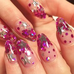 ✰ xhoneycloudsx ✰ Split Nails, Glitter Aesthetic, Nails Tutorial, Nails Yellow, I Am, Nail Art Ombre, Nails Glitter, Super Nails, Colorful Nail Designs