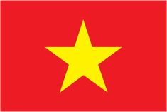 the flag of vietnam with a yellow star on it's center and red background