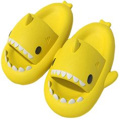 Non-slip Eva Slippers For Swimming, Playful Non-slip Slip-on Slides, Fun Non-slip Flip Flops For Swimming, Non-slip Slide Slippers For Swimming, Non-slip Eva Slides, Durable Slip-on Summer Slides, Fun Vacation Slides, Non-slip Playful Slide Flip Flops, Yellow Non-slip Slide Flip Flops