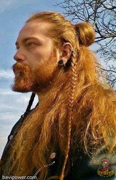 Viking Beard Styles, Man With Long Hair, Long Haired Men, Male Hairstyles, Beard Tips, Viking Braids, Viking Beard, Viking Hair, Photographie Portrait Inspiration