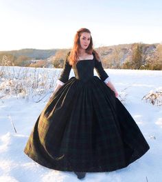 Plaid Clothes, Outlander Wedding, Scottish Dress, Antoinette Dress, Outlander Claire, Claire Fraser