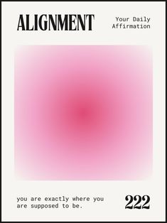 a pink square with the words alignmentment on it