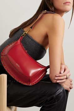 Isabel Marant Oskan Bag, Isabel Marant Bag, Red Handbag Outfit, Red Designer Bag, Red Purse Outfit, Maroon Bag, Purse Outfit