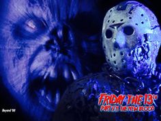 friday the 13th part ii - friday the 13th movie poster with scary face and mouth