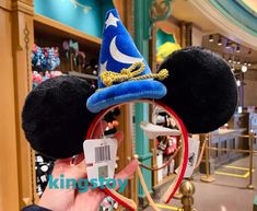 Authentic Disney Sorcerer Fantasia Mickey Mouse Ear Hat Headband shanghai disney | eBay Disney Land Headband, Disney Stockings, Mickey Mouse Ears Hat, Sorcerer Mickey, Disneyland Ears, Disney Ears Headband, Disney Mouse Ears, Disney Souvenirs, Disney Merch