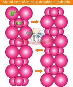 the diagram shows how many pink balls are arranged