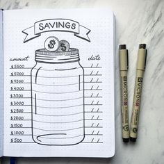 Journal Money Tracker, Money Tracker, Bullet Journal Spreads