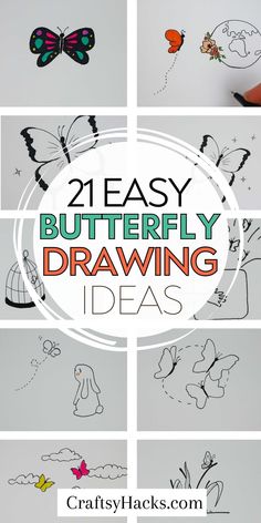 butterfly drawing ideas for kids and adults to learn how to draw with the help of their own hands