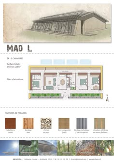 an architectural drawing shows the different sections of a building and how they are used to make it