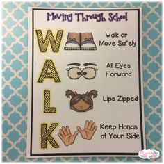 a poster that says moving through school with pictures of books and hands on the front