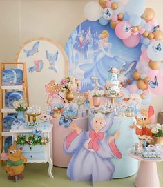 a birthday party with winnie the pooh decorations