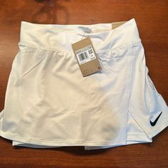 Nwt Nike Tennis Skirt, Was Just Too Small For Me! Nike Short Lined Skirt, Nike White Skort For Spring, Nike White Tennis Skirt For Spring, Nike White Lined Skirt, Nike White Skirt For Summer, Nike White Summer Skirt, Nike White Skirt For Spring, Nike Sporty White Skirt, Fitted White Nike Skirt