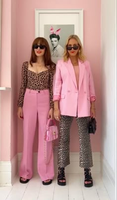 Pink Animal Print Outfit, Hot Pink And Leopard Outfit, Pink And Animal Print Outfit, Pink Winery Outfit, Hot Pink Work Outfit, Pink Bag Outfit Winter, Pink Satin Pants Outfit, Pink And Red Outfits For Women, Pink Leather Pants Outfit