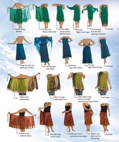 Pola Rok, Convertible Clothing, Magic Skirt, Sari Skirt, Silk Wrap Skirt, Skirt Diy, Wrap Skirts, Skirt Maxi, Sari Silk