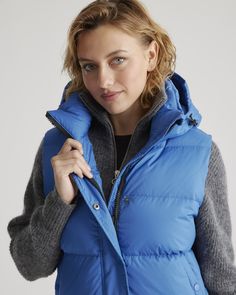 Designed for easy layering and extra warmth, our Responsible Down Puffer Vest is your new go-to for cold-weather adventures. With water-repellent and wind-resistant fabric, this vest will keep you warm and protected in all types of weather. The classic fit follows the natural contour of your body with extra room for layering, so you can wear it as a layering piece in cooler temperatures, or on its own as the temperature rises. Plus, our down products are sourced responsibly to ensure best practi Types Of Weather, Natural Contour, Extra Room, Animal Welfare, Puffer Vest, Layering Pieces, Quince, Repellent, Water Repellent