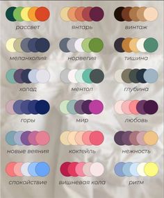 the color chart for different colors